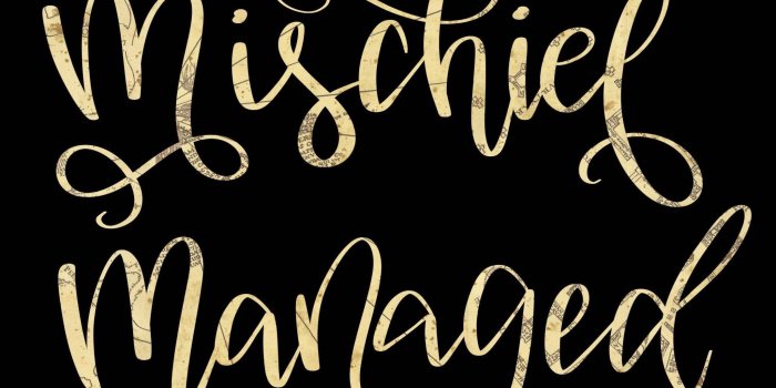 2048x1536 Mischief Managed Print (Black)