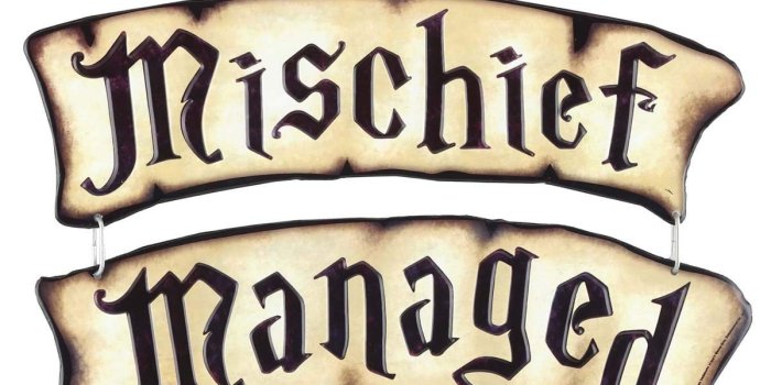1200x1200 Harry Potter Mischief Managed Linked Embossed Tin Sign