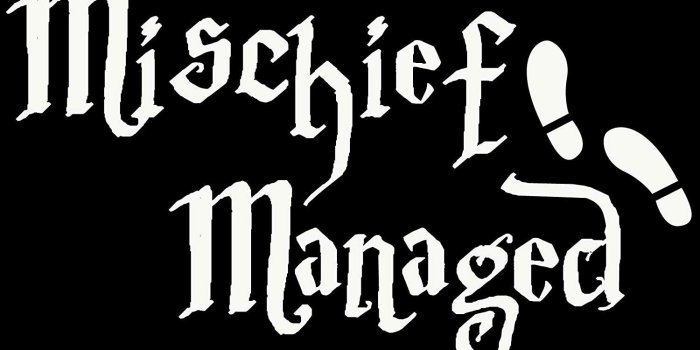 1500x1500 Bad Fish Custom Harry Potter Vinyl Decal Sticker - Mischief Managed - for  Wall, Vehicle, Computer, Home Decor (12x7 inch, Matte White)