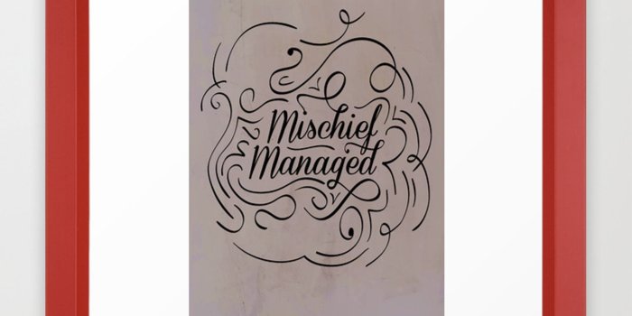 1500x1500 Mischief Managed Harry Potter Quote Framed Art Print