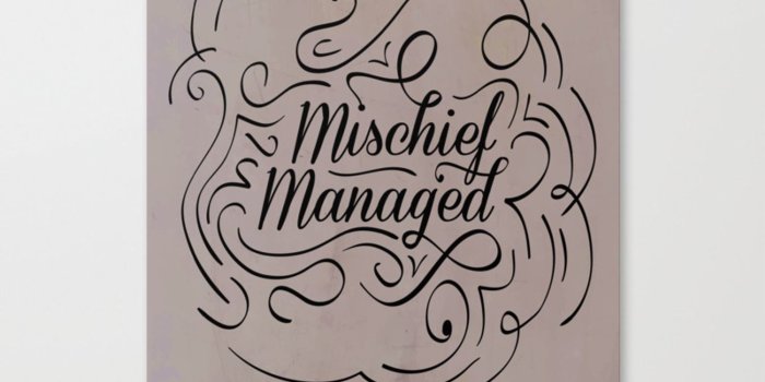 1500x1500 Mischief Managed Harry Potter Quote Canvas Print