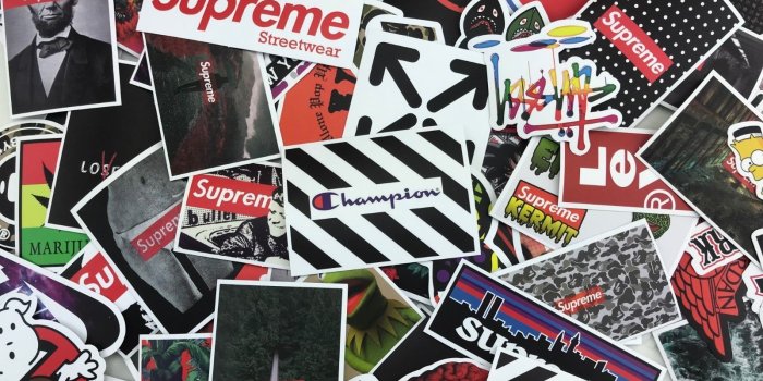 1600x1200 100 RANDOM Sticker pack Hypebeast, supreme, bape, off white, vlone  streetwear