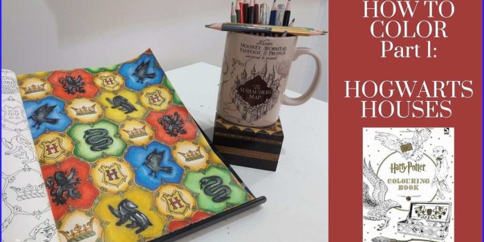 1280x720 Harry Potter House Colors Book Set Great How to Color Hogwarts
