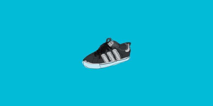2560x1600 Unpaired black adidas low-top sneaker, anime, shoes, Adidas