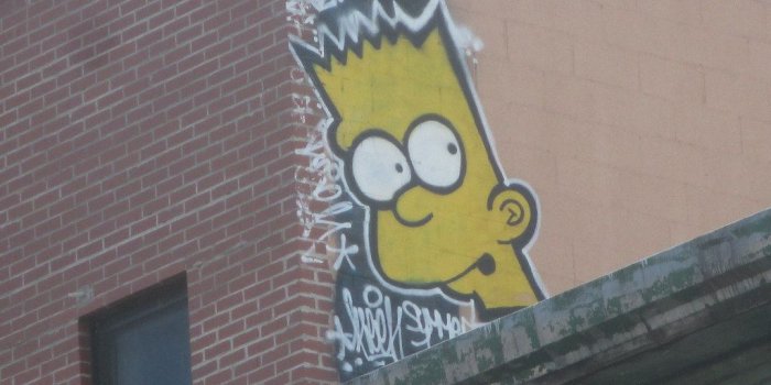1024x768 Rooftop Bart Simpson Graffiti 2018 NYC 3618 | Bart Simpson G…