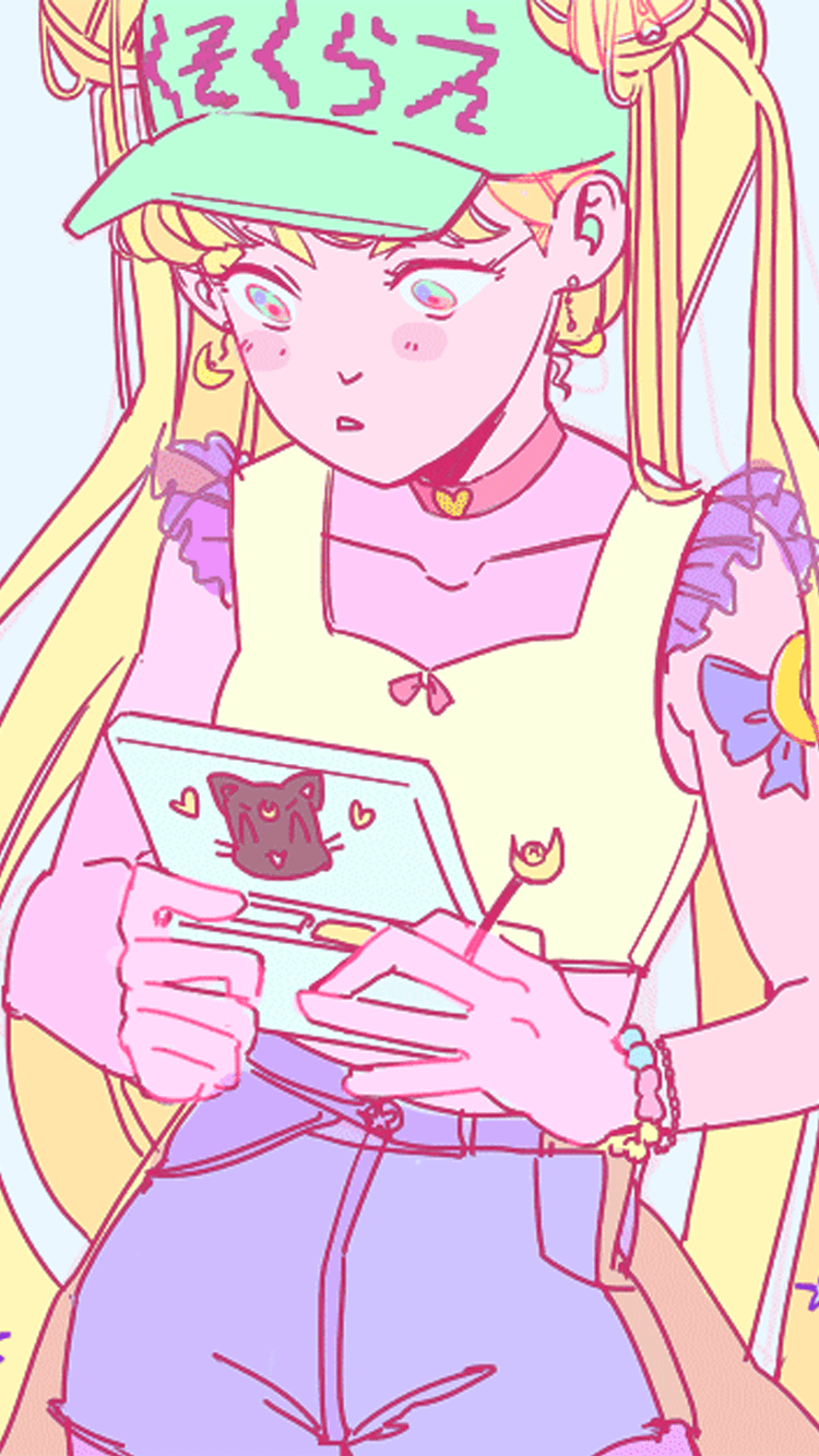 750x1334 Collection of Pink Anime Wallpapers (35+ images in Collection)