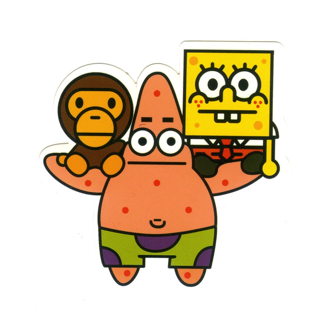 1111x1111 1198 A Bathing Ape Patrick Star x Baby Milo x Spongebob 3