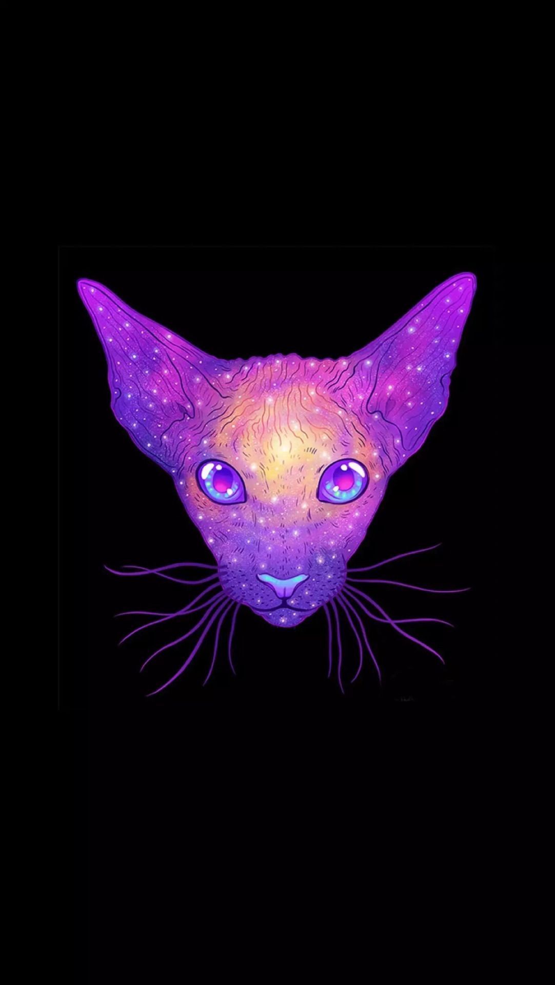 1082x1920 Iphone Background Arka Planlar Galaxy Cat - Iphone 6 Cat (#1069337