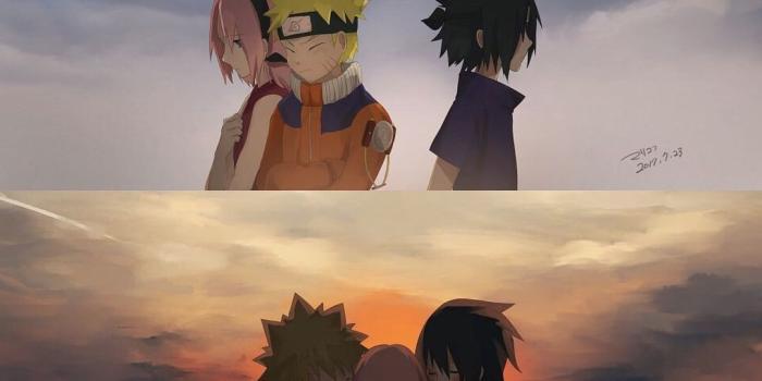 1080x1080 Then And Now Naruto Shippuden Naruto Team 7 Naruto - Naruto Then