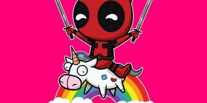 720x1184 Deadpool and Unicorn art #iPhonewallpaper #lockscreen #drawing