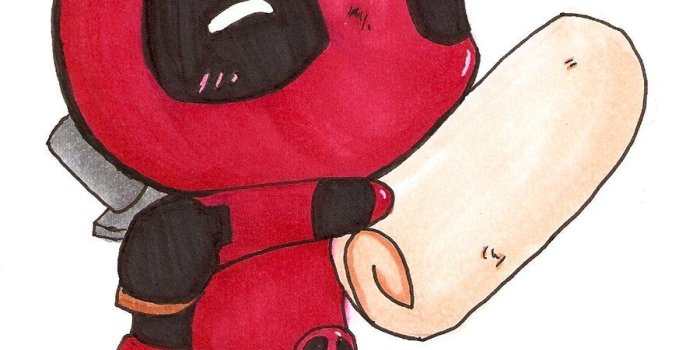 900x1334 Group of Funny Chibi Deadpool Chimichanga Wallpaper