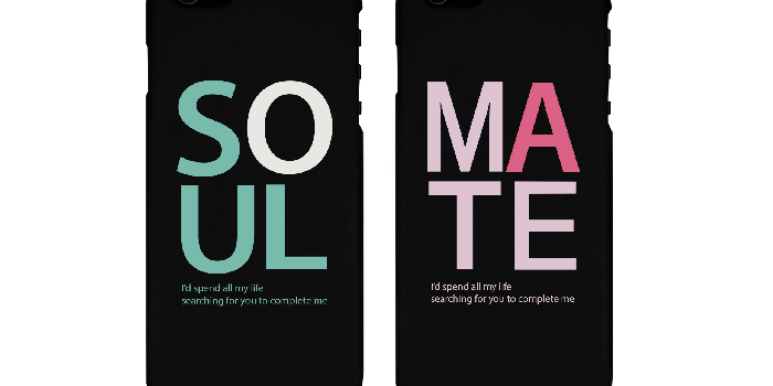 1860x1200 Soulmate Matching Couple Black Phonecases (Set)