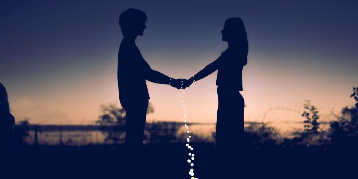 3629x2592 Silhouette photo of man and woman holding hands HD wallpaper