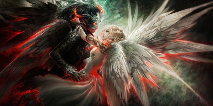 1920x1080 Devil and Angel Love Free Desktop Wallpaper | HD Wallpaper