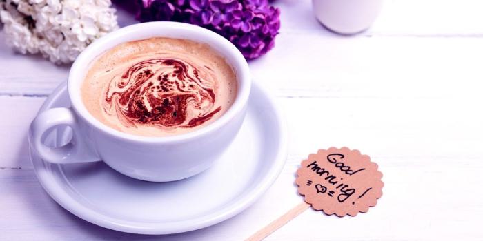 1332x850 Wallpaper flowers, coffee, morning, Cup, flowers, cup, Good Morning