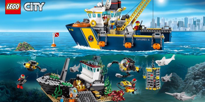 2560x1440 60095 Deep Sea Exploration Vessel - Wallpapers - LEGO® City - LEGO