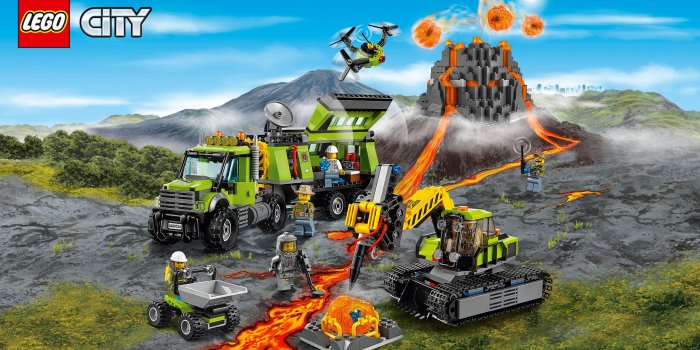 2560x1440 60124 Volcano Exploration Base - Wallpapers - LEGO® City - LEGO.com US