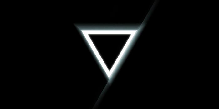2560x1440 Download wallpaper 2560x1440 triangle, inverted, black, white