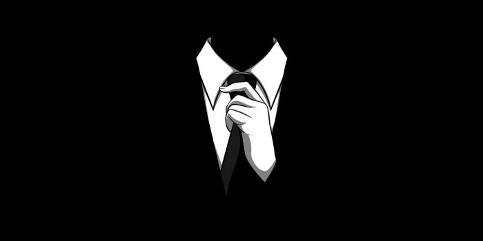 2560x1440 anonymous black tie monochrome suit up black background 2560x1440