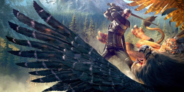 7680x4320 The Witcher 3 Wild Hunt Geralt And A Griffin UHD 8K Wallpaper | Pixelz