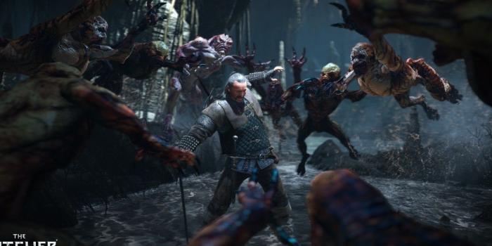 1332x850 Wallpaper sword, monsters, the Witcher, Gul, The Witcher 3: Wild