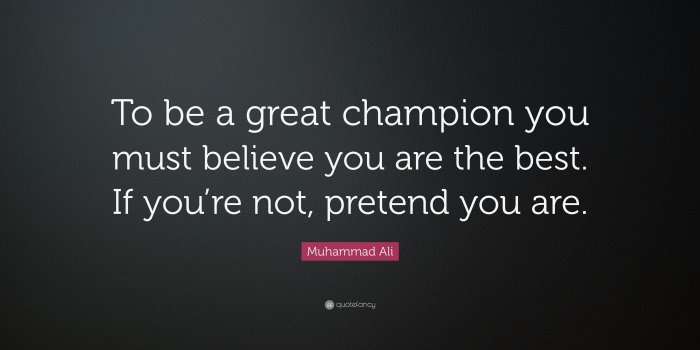 3840x2160 Muhammad Ali Quote: “To be a great champion you must believe you are