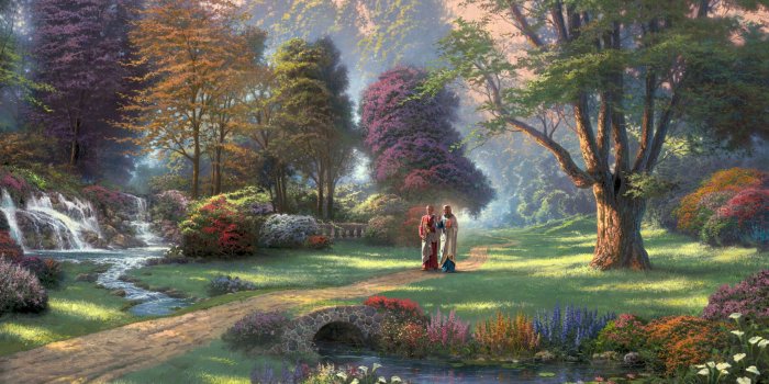 2880x1800 Jesus Painting by Thomas Kinkade ❤ 4K HD Desktop Wallpaper for 4K