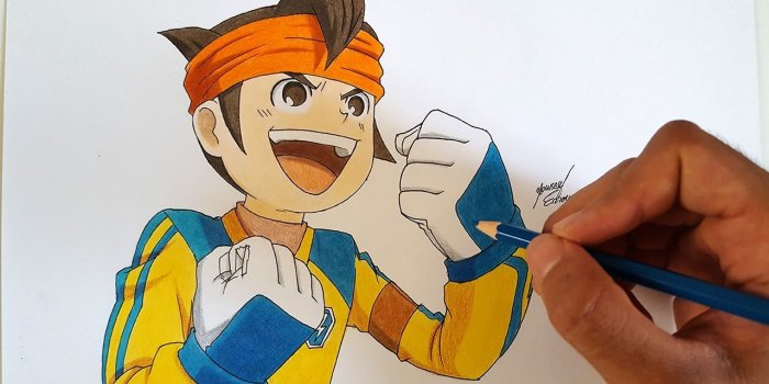 1280x720 Drawing Endou Mamoru from Inazuma Eleven