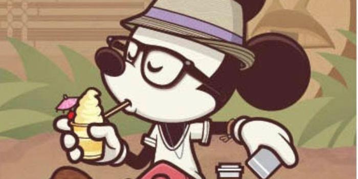 904x1122 Hipster Mickey Mouse Sipping On A Dole Whip | Disney/cosplay avec