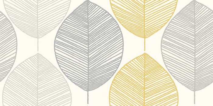 1000x1000 Arthouse Scandi Leaf Yellow Wallpaper