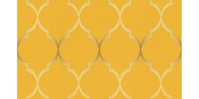 1000x1000 RASCH Chelsea Trellis Mustard Yellow Wallpaper 701630