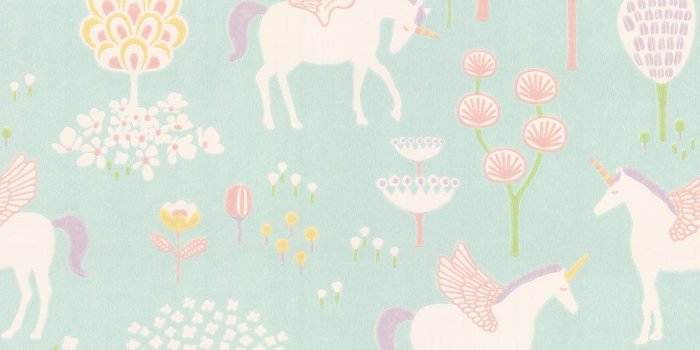 998x1000 True Unicorns by Majvillan - Turquoise - Wallpaper - 116-02