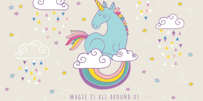 1251x833 Livingwalls Photo wallpaper «Rainbow Unicorn» 470933
