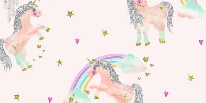 1000x1000 Arthouse Rainbow Unicorn Pink Kids' Wallpaper