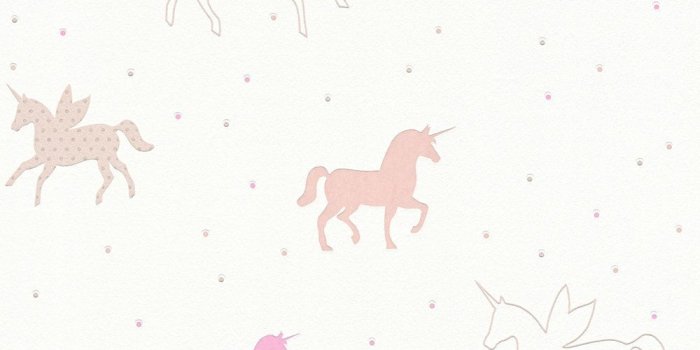 1000x900 Wallpaper Esprit Kids unicorn dots rose glitter 35704-1