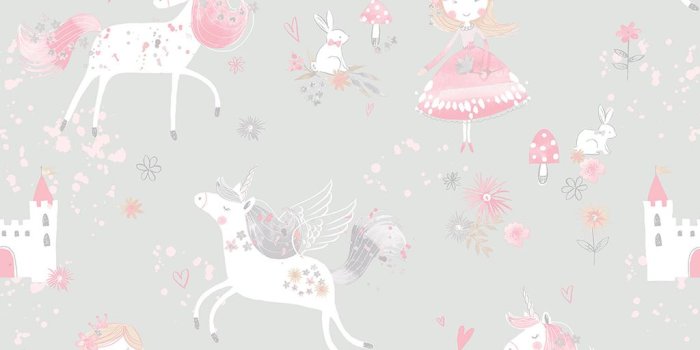 1024x1024 Dulux Decorator Centre, Unicorn Wallpaper W 0.53m x L 10 m Blue