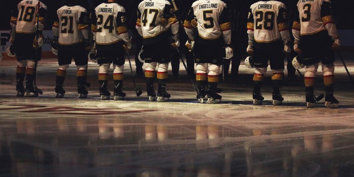 2880x1800 Download wallpapers Vegas Golden Knights, NHL, American ice hockey