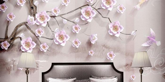 1000x800 Beibehang photo wall mural Embossed new plum blossom elegant 3D