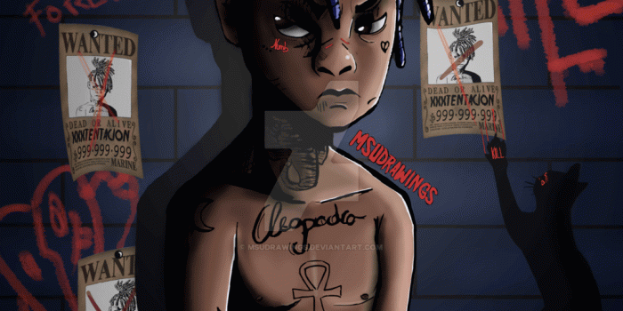 1024x1448 XXXTentacion Cartoon by MSUdrawings by MSUdrawings
